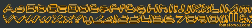 neurochrome Font – Orange Fonts on Black Background