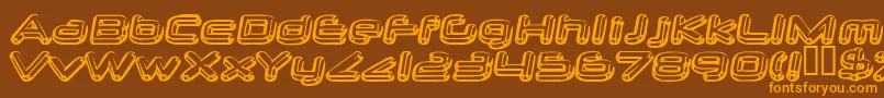 Шрифт neurochrome – оранжевые шрифты на коричневом фоне
