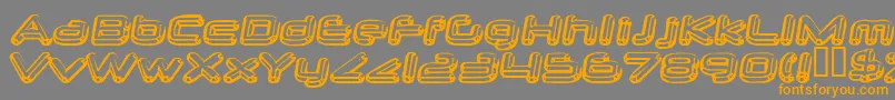 neurochrome Font – Orange Fonts on Gray Background