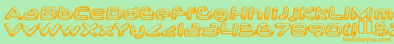 Шрифт neurochrome – оранжевые шрифты на зелёном фоне