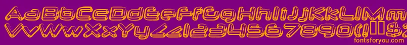 neurochrome-fontti – oranssit fontit violetilla taustalla