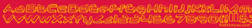 neurochrome Font – Orange Fonts on Red Background