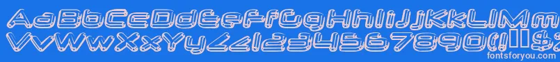 neurochrome-fontti – vaaleanpunaiset fontit sinisellä taustalla