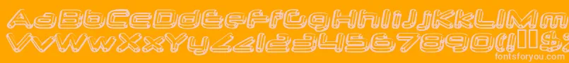 neurochrome-fontti – vaaleanpunaiset fontit oranssilla taustalla