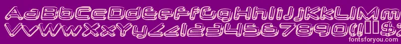 neurochrome-fontti – vaaleanpunaiset fontit violetilla taustalla