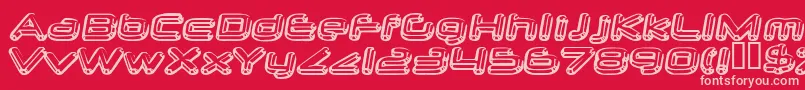 neurochrome-fontti – vaaleanpunaiset fontit punaisella taustalla