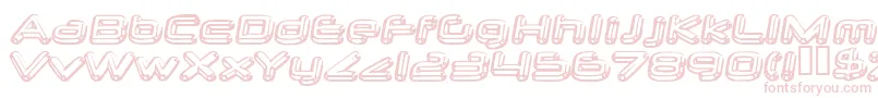 Шрифт neurochrome – розовые шрифты на белом фоне