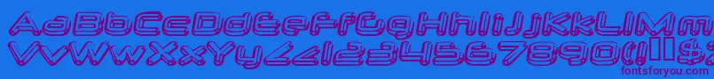 neurochrome Font – Purple Fonts on Blue Background