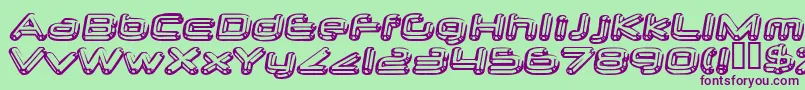 neurochrome Font – Purple Fonts on Green Background