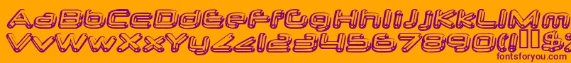 neurochrome Font – Purple Fonts on Orange Background
