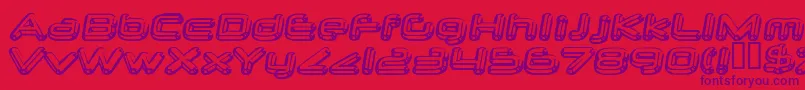 neurochrome Font – Purple Fonts on Red Background