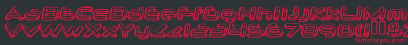 フォントneurochrome – 黒い背景に赤い文字