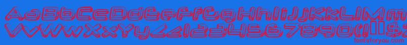 neurochrome-fontti – punaiset fontit sinisellä taustalla