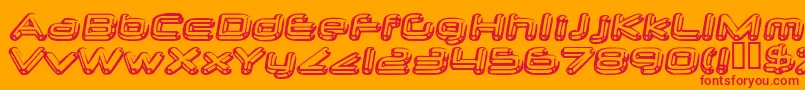 フォントneurochrome – オレンジの背景に赤い文字