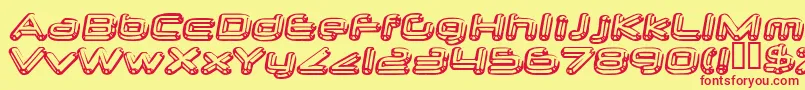 フォントneurochrome – 赤い文字の黄色い背景