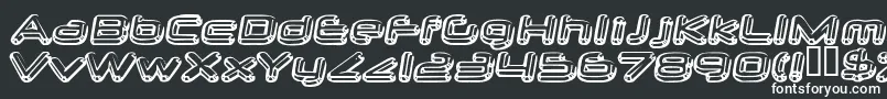 neurochrome-fontti – valkoiset fontit mustalla taustalla