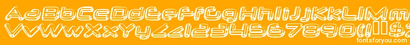 フォントneurochrome – オレンジの背景に白い文字