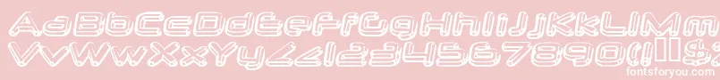 neurochrome-fontti – valkoiset fontit vaaleanpunaisella taustalla