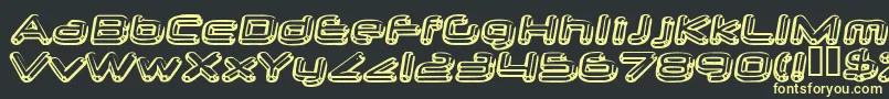 フォントneurochrome – 黒い背景に黄色の文字