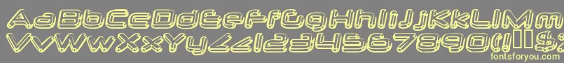 フォントneurochrome – 黄色のフォント、灰色の背景