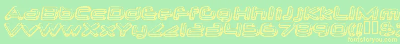 neurochrome Font – Yellow Fonts on Green Background