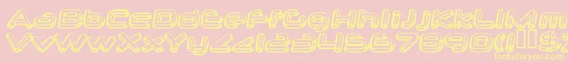 neurochrome Font – Yellow Fonts on Pink Background