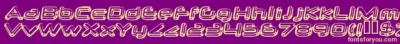 neurochrome-fontti – keltaiset fontit violetilla taustalla