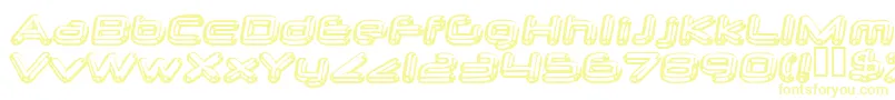 Fonte neurochrome – fontes amarelas em um fundo branco