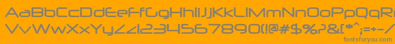 フォントneuropol – オレンジの背景に灰色の文字