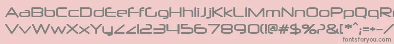 フォントneuropol – ピンクの背景に灰色の文字