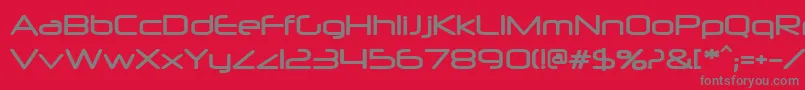 フォントneuropol – 赤い背景に灰色の文字