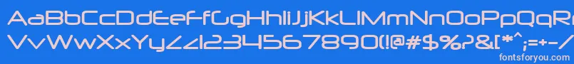 フォントneuropol – ピンクの文字、青い背景