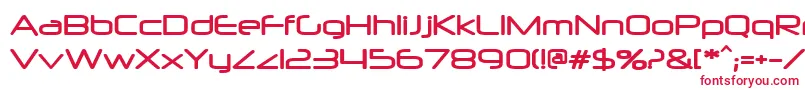 フォントneuropol – 白い背景に赤い文字