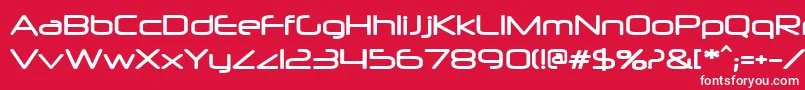 フォントneuropol – 赤い背景に白い文字