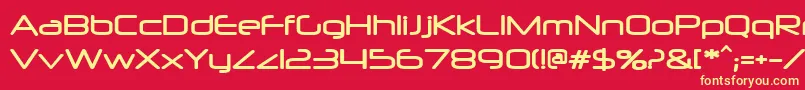 フォントneuropol – 黄色の文字、赤い背景