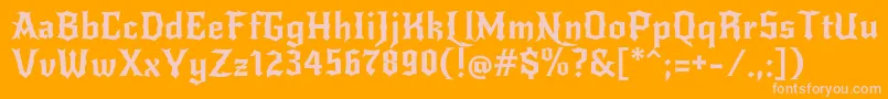 More about NewrockerRegular Font NewrockerRegular Font – Pink Fonts on Orange Background