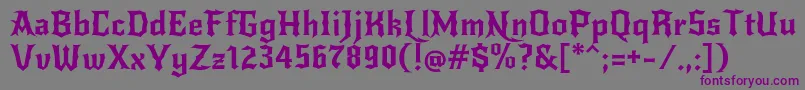 NewrockerRegular Font – Purple Fonts on Gray Background