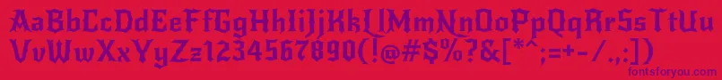 NewrockerRegular Font – Purple Fonts on Red Background