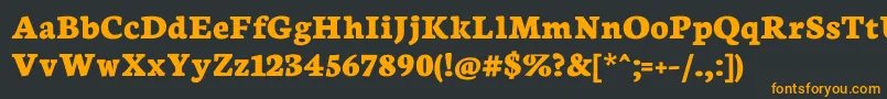 フォントNeuton Extrabold – 黒い背景にオレンジの文字