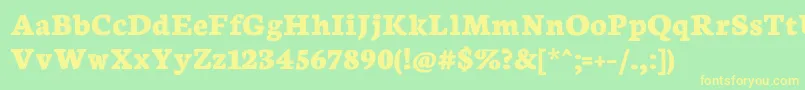 Neuton Extrabold Font – Yellow Fonts on Green Background