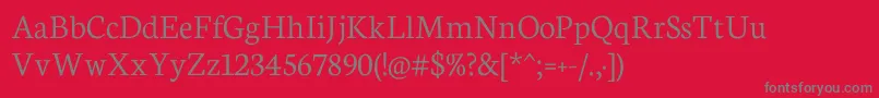 Neuton Light Font – Gray Fonts on Red Background