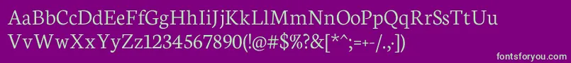 Neuton Light Font – Green Fonts on Purple Background