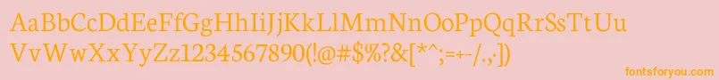 Neuton Light Font – Orange Fonts on Pink Background