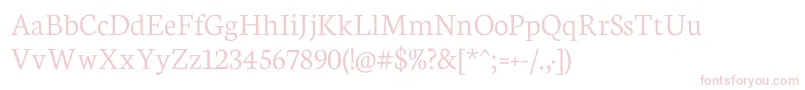 Neuton Light Font – Pink Fonts on White Background