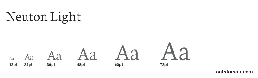 Neuton Light Font Sizes
