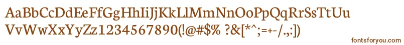 Neuton Regular Font – Brown Fonts on White Background