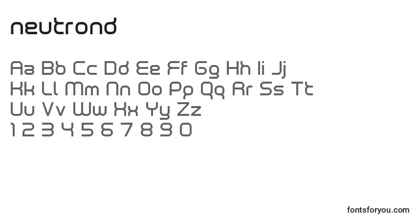 A fonte Neutrond – alfabeto, números, caracteres especiais