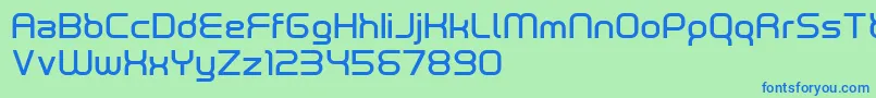 フォントneutrond – 青い文字は緑の背景です。