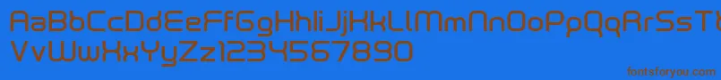 neutrond Font – Brown Fonts on Blue Background