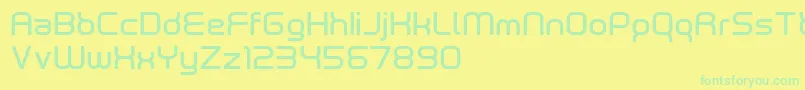 neutrond Font – Green Fonts on Yellow Background